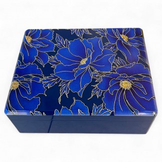 Daman lacquer box with 8 compartments hand-painted with peony 22*27cm